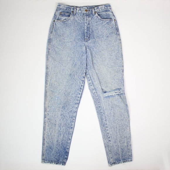 Vintage 80s 90s Chic Womens 14T Tall Acid Wash High-Waisted Mom Jeans - Picture 2 of 10